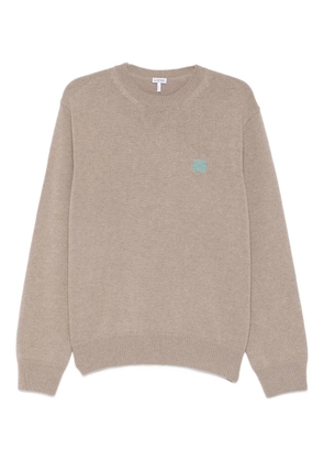 LOEWE logo-embroidered crew-neck sweater - Grey