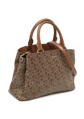 DKNY logo-print tote bag - Brown