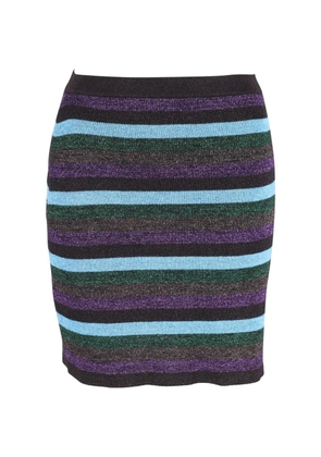 Miu Miu Pre-Owned glitter knit mini skirt - Black