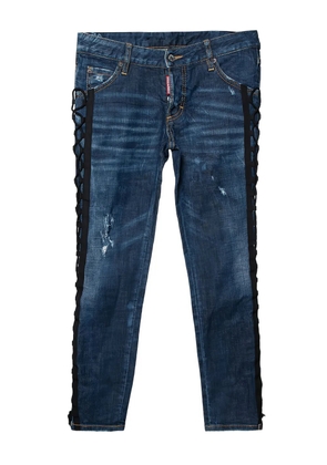 DSQUARED2 pre-owned lace-detail jeans - Blue