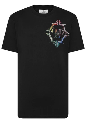 Philipp Plein logo-patch cotton T-shirt - Black