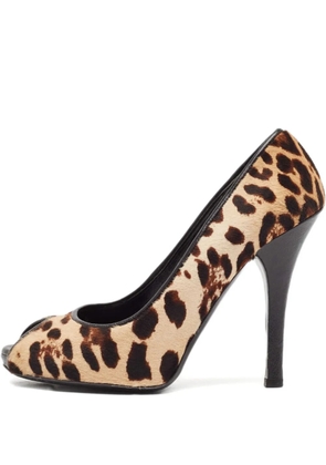 Dolce & Gabbana Pre-Owned 120mm leopard-print heeled sandals - Brown