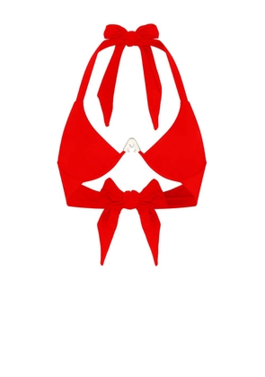 Let's Swim Shark Logo bikini top - Red