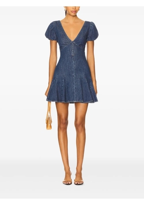 alice + olivia puff sleeve mini dress - Blue