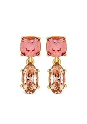 Oscar de la Renta crystal-embellished drop earrings - Gold
