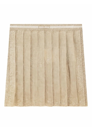 Miu Miu pleated mini skirt - F0056 GOLD