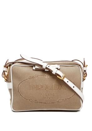 Prada Pre-Owned 2010s logo-jacquard shoulder bag - Brown