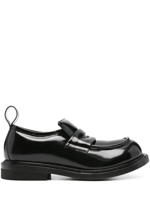 Moschino penny-slot leather loafers - Black