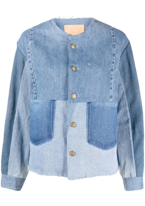B SIDES Lou patchwork denim jacket - Blue