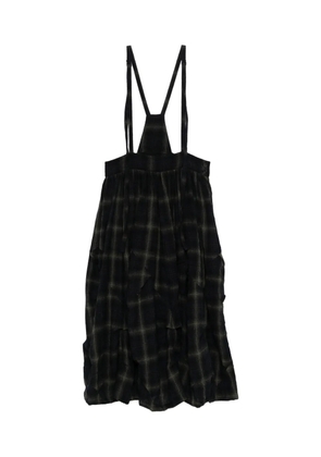 Yohji Yamamoto plaid button skirt - Black
