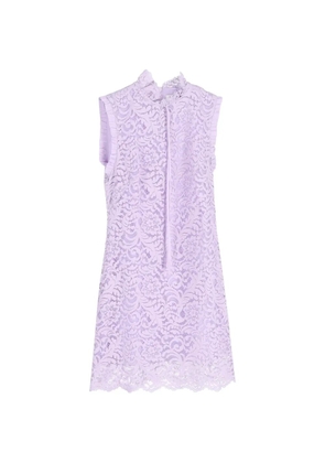 SANDRO ruffled-trim lace dress - Purple