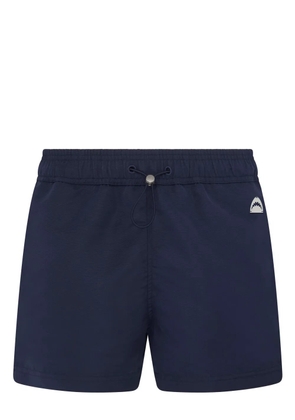 Let's Swim Shark-appliqué swim shorts - Blue