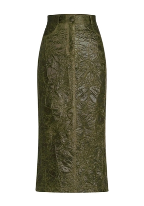 Silvia Tcherassi Layan crumpled midi skirt - Green