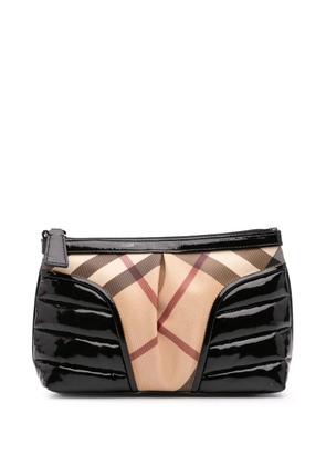 Burberry Pre-Owned 2000-2017 Supernova Check Coated Canvas clutch bag - Brown