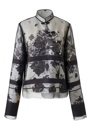 HUI MILANO floral-print jacket - White