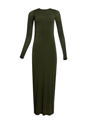 WARDROBE.NYC sheer long-sleeves maxi dress - Green