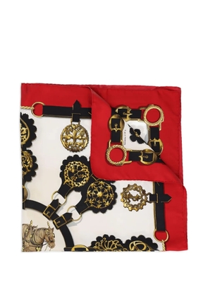 Hermès Pre-Owned Pre-Owned Cuivreries By F.de La Perriere scarf - Red