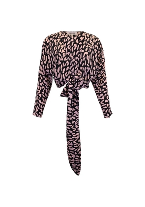 Diane Von Furstenberg Vintage wrap silk blouse - Black