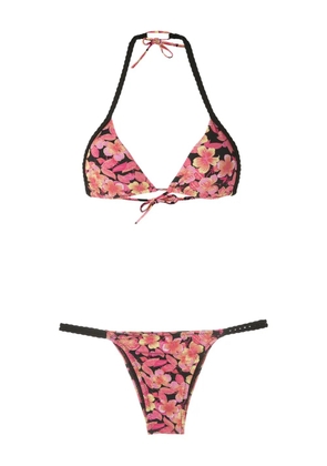 Amir Slama floral-print bikini set - Pink