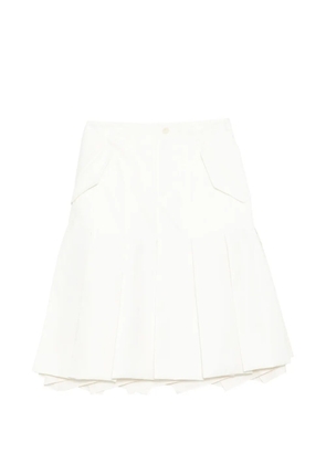 sacai buckle pleated skirt - Neutrals