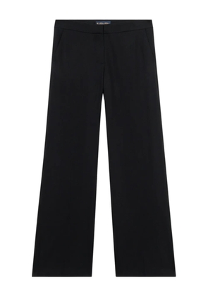 Brooks Brothers wide-leg virgin wool trousers - Black