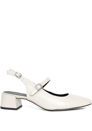 Studio Chofakian 35mm buckle-strap slingback pumps - BOXOFFWHITE