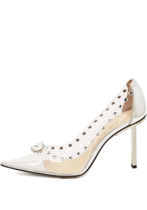 MACH & MACH 95mm crystal-embellished pumps - Neutrals