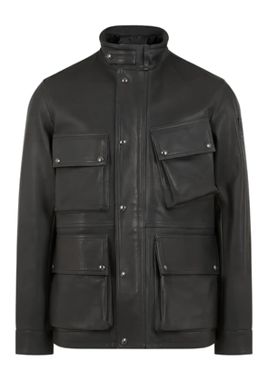 Belstaff multiple-pocket leather jacket - Black