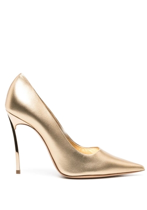 Casadei Blade 100mm metallic pumps - Gold