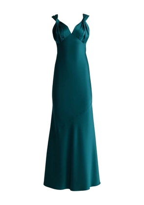 St. John V-neck gown - Green