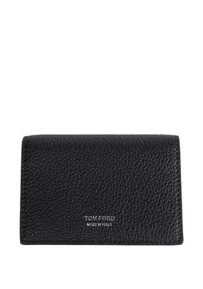TOM FORD small folding leather cardholder - Black