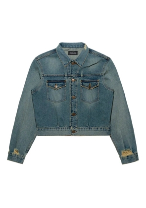 Mainless distressed denim jacket - Blue