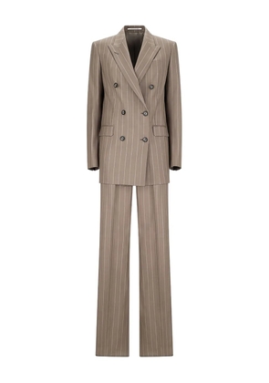 Tagliatore Jasmine pinstriped jumpsuit - Brown