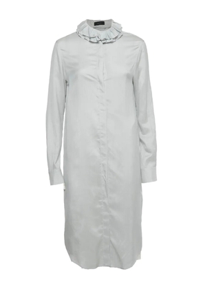 JOSEPH shirt silk striped ruffle dress - White