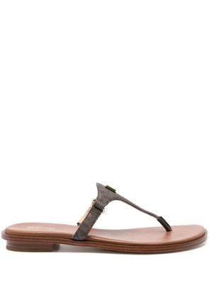Michael Michael Kors Jillian logo-plaque sandals - Brown