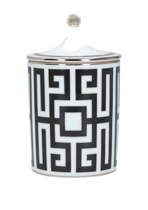 GINORI 1735 labirinto-motif porcelain candle (284g) - White