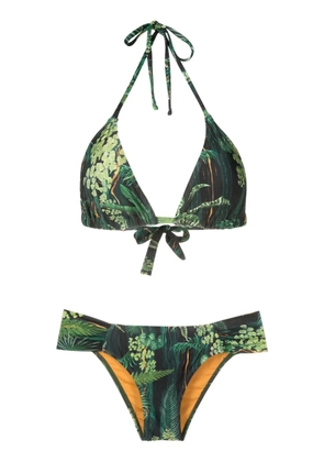 Lygia & Nanny Vicky leaf-print bikini - Green