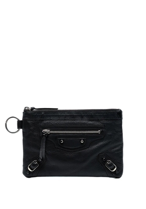 Balenciaga Pre-Owned 2014 Lambskin Motocross Classic Clip Zip pouch - Black