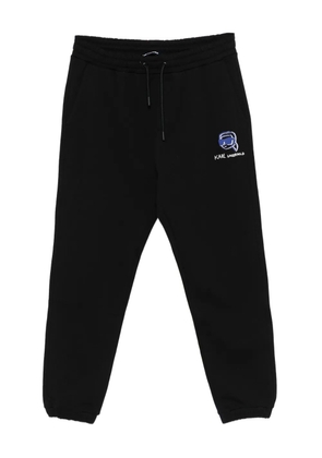 Karl Lagerfeld embroidered logo sweatpants - Black