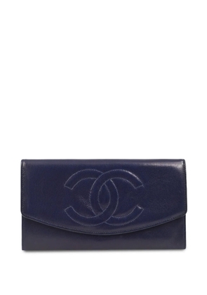 CHANEL Pre-Owned 1992 CC leather wallet - Blue