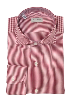 SARTORIO NAPOLI gingham cotton shirt - Red