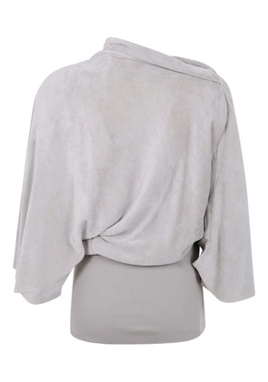 Rick Owens draped cowl-neck top - Neutrals
