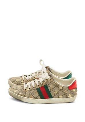 Gucci Pre-Owned signature Web detailing sneakers - Neutrals