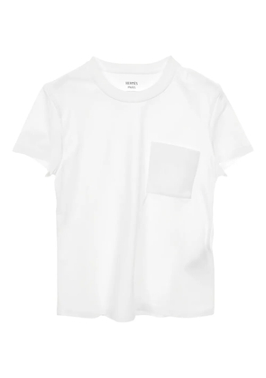 Hermès Pre-Owned 2020s ''Mosaique' embroidered pocket T-shirt - White