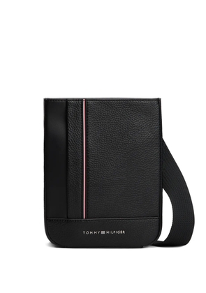 Tommy Hilfiger stripe-detail messenger bag - Black