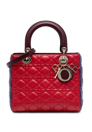 Christian Dior Pre-Owned 2015 Medium Tricolor Lambskin Cannage Lady Dior satchel - Multicolour