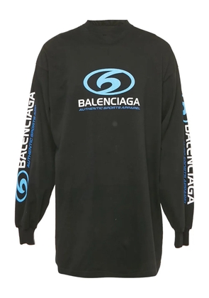 Balenciaga Pre-Owned logo-print long-sleeve sweatshirt - Black