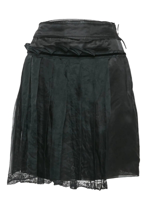 Dolce & Gabbana Pre-Owned pleated lace-trim skirt - Black