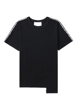 3.1 Phillip Lim asymmetrical shoulder-embellished t-shirt - Black