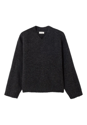 American Vintage East v-neck ribbed sweater - Grey